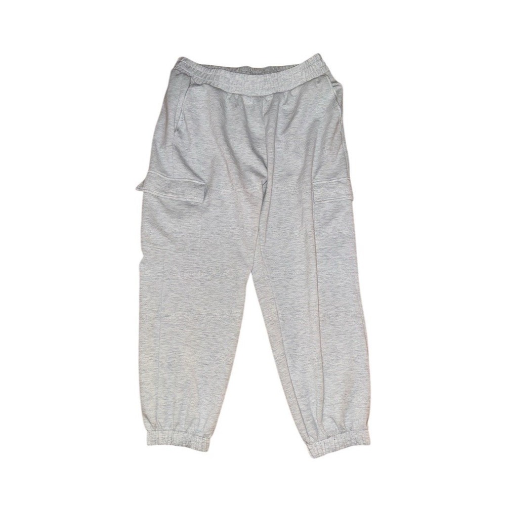 Yogalicious Jogger Pant Womens XL Heather Gray‎ Cargo Pockets Pull-On athleisure